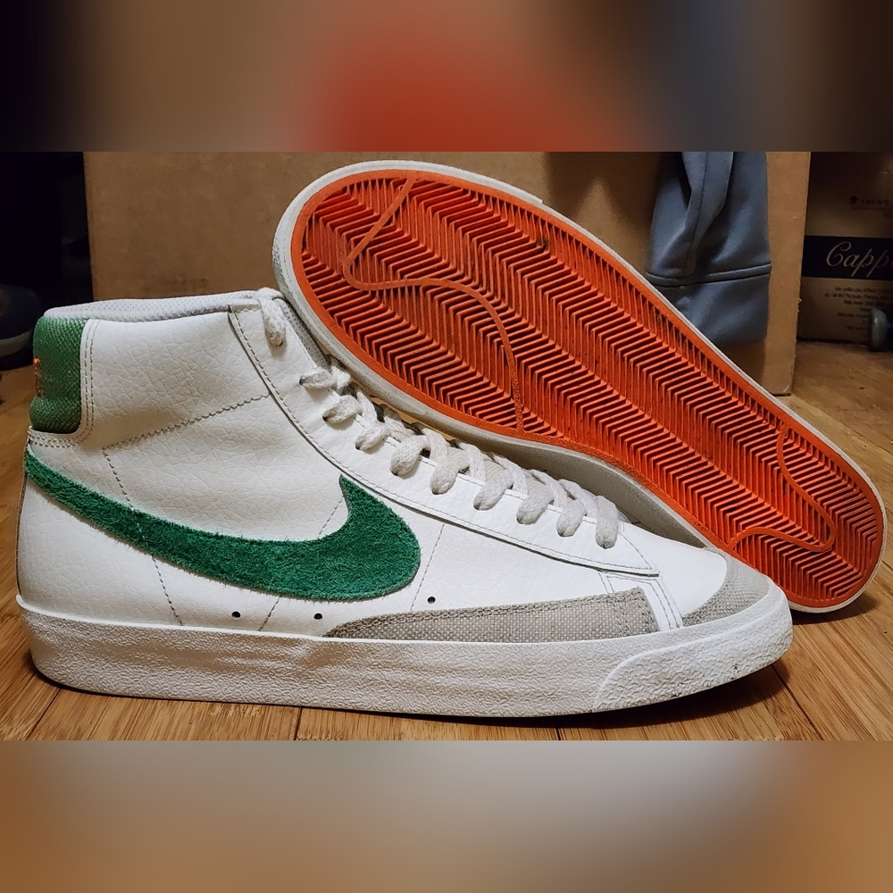 Nike Blazer Mid '77 Vintage 'Sail Stadium Green' Men’s 12 Sneakers Shoes Leather